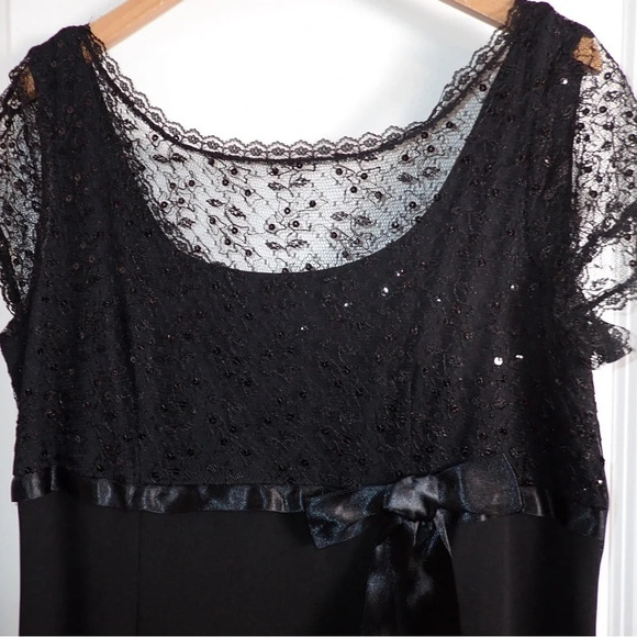 Justin Taylor Black Dress Size 16 - Picture 4 of 11